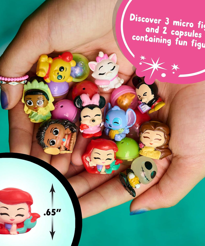 تتميز سلسلة Disney Doorables Squish'Alots 3 بـ 1 مجسم صغير و3 مجسمات صغيرة (0.65 بوصة) وملصقين، واحدة من 10 مجسمات ألعاب أطفال قابلة للتجميع، لعبة أطفال مرخصة رسميًا للأعمار من 5 سنوات فما فوق من Just Play