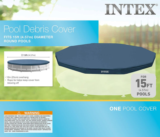 Intex 15-Foot Round Metal Frame Pool Cover