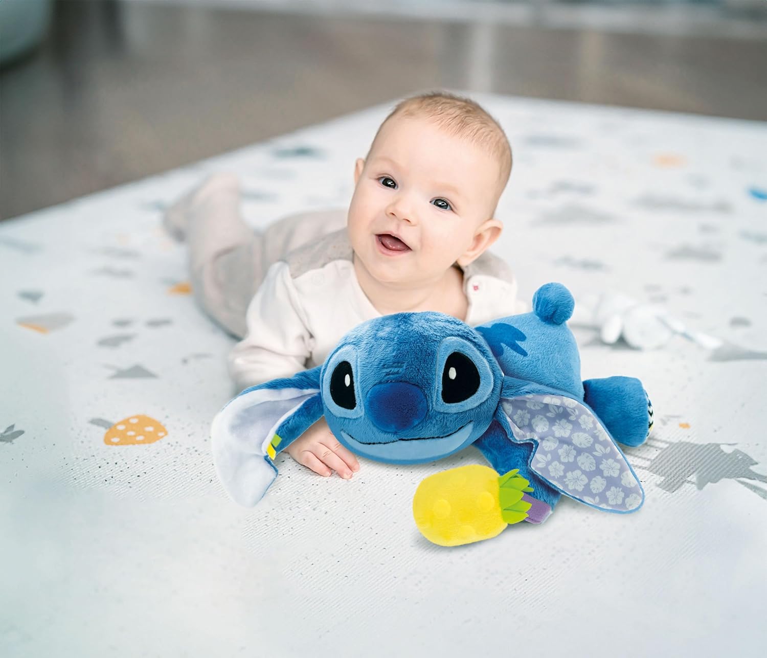 Disney Clementoni Baby Stitch Calm & Play Battery Operated, Plush Toy, With Sounds, Learning Toys for Babies & Toddlers, Gift