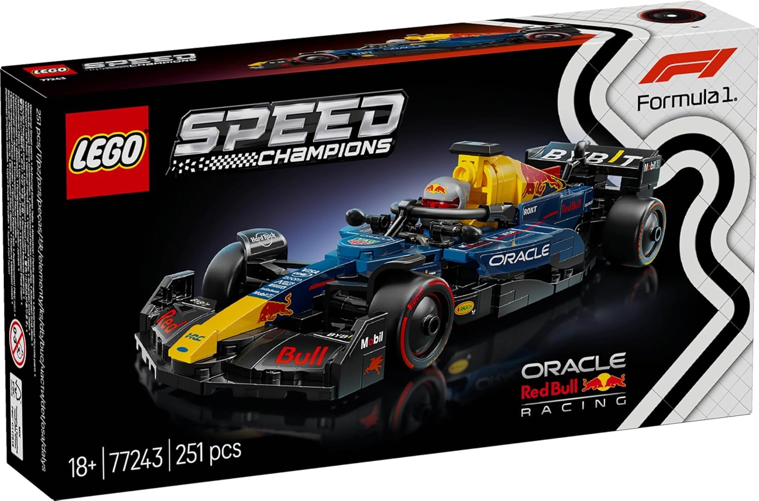 LEGO Speed Champions Oracle Red Bull Racing RB20 F1 Race Car Model with a Collectible Formula 1 Driver Minifigure - Display Set for Adult Motorsport & Racing Fans - Ramadan Gift Idea - 77243
