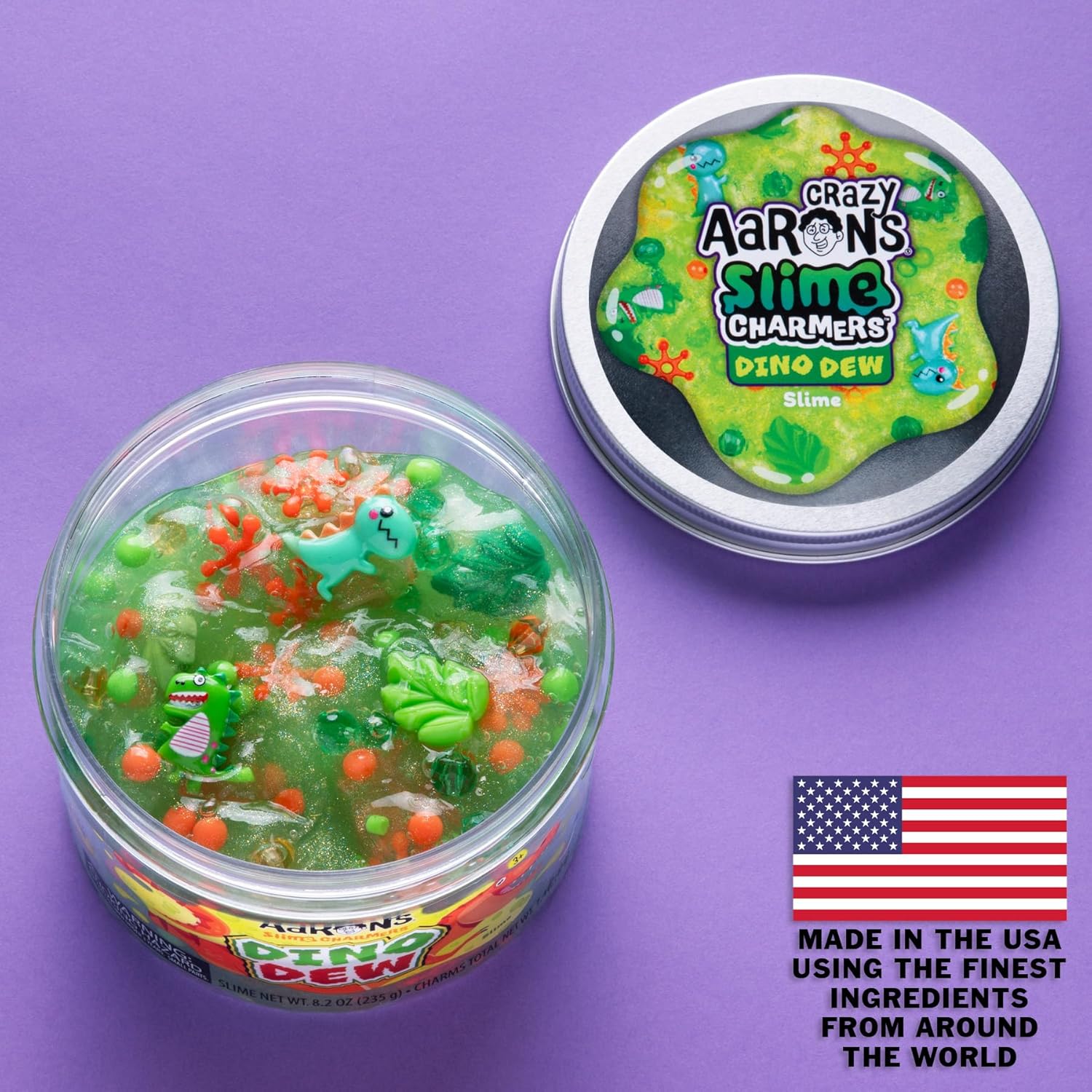 سحر سلايم كريزي آرون - ديناصور ديو، سلايم برائحة الموز مع سحر، غير سام، فائق المرونة واللين، لعبة فيدجيت مناسبة للأولاد والبنات من عمر 3 سنوات فما فوق