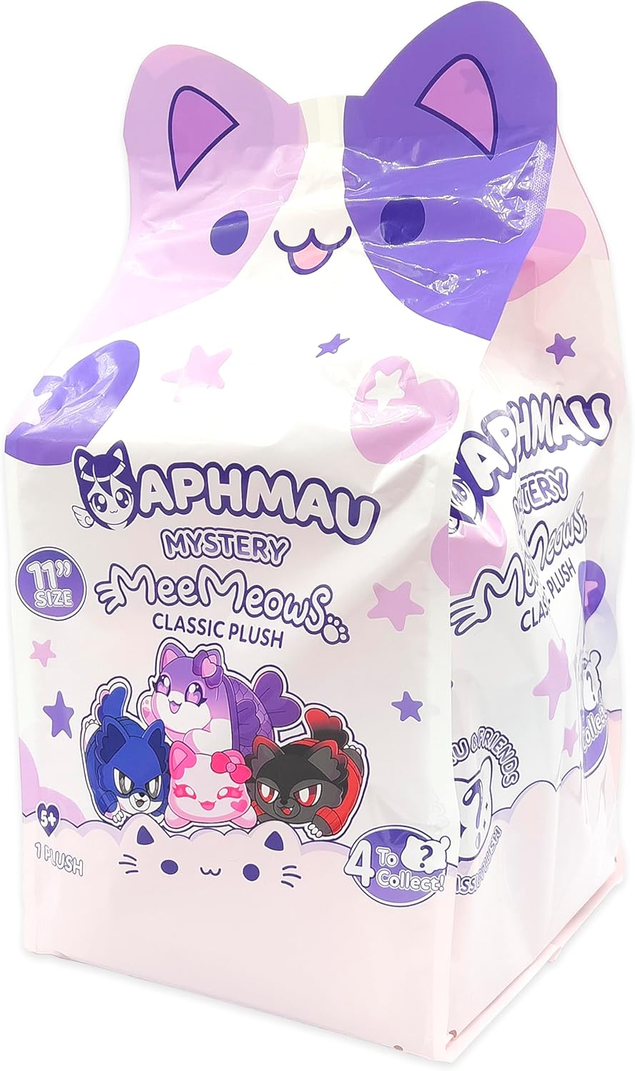 Aphmau MeeMeows 11 Inch Classic Mystery Plush Series 2 Friends, YouTube Gaming Channel Blind Box, Soft Collectible Cat Plush Toy, Official Merch for Kids 3+