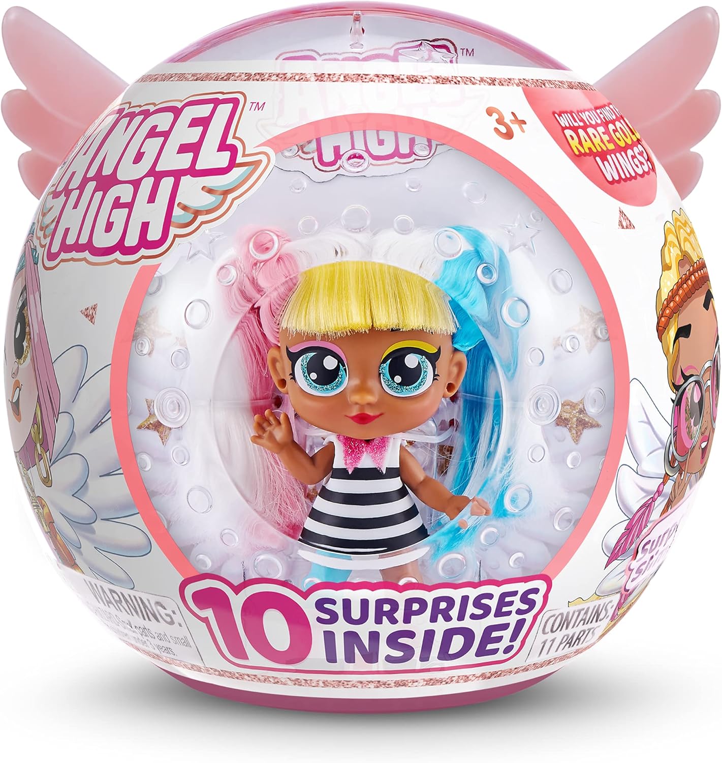 Zuru Angel High Series 1, Itty Bitty Prettys Hair Angel Surprise Pack, Fashion Doll Collectible, 10 Super Surprises, Non-Toxic Materials, Girls Toy, Dress-Up & Hair Styling Fun