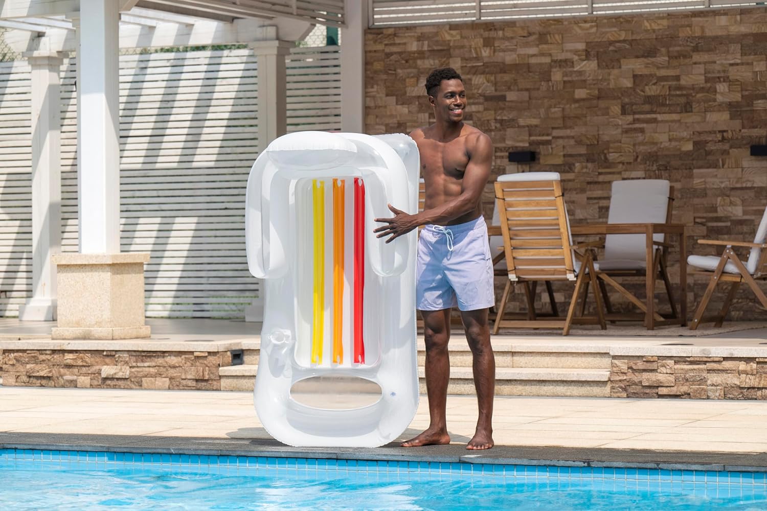 Bestway 63.5" x 33"/1.61m x 84cm Summer Colours Lounge
