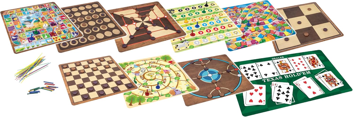 Ambassador Classic Games, 365 Games, 10 Double-Sided Boards, Ages 6+