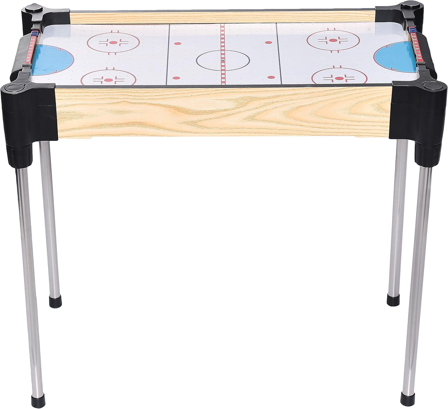 Ambassador 27 Inch Wood Tabletop Air Hockey Game with Legs for Kids 6+ Years, 2 Player Arcade Style Air Hockey Table