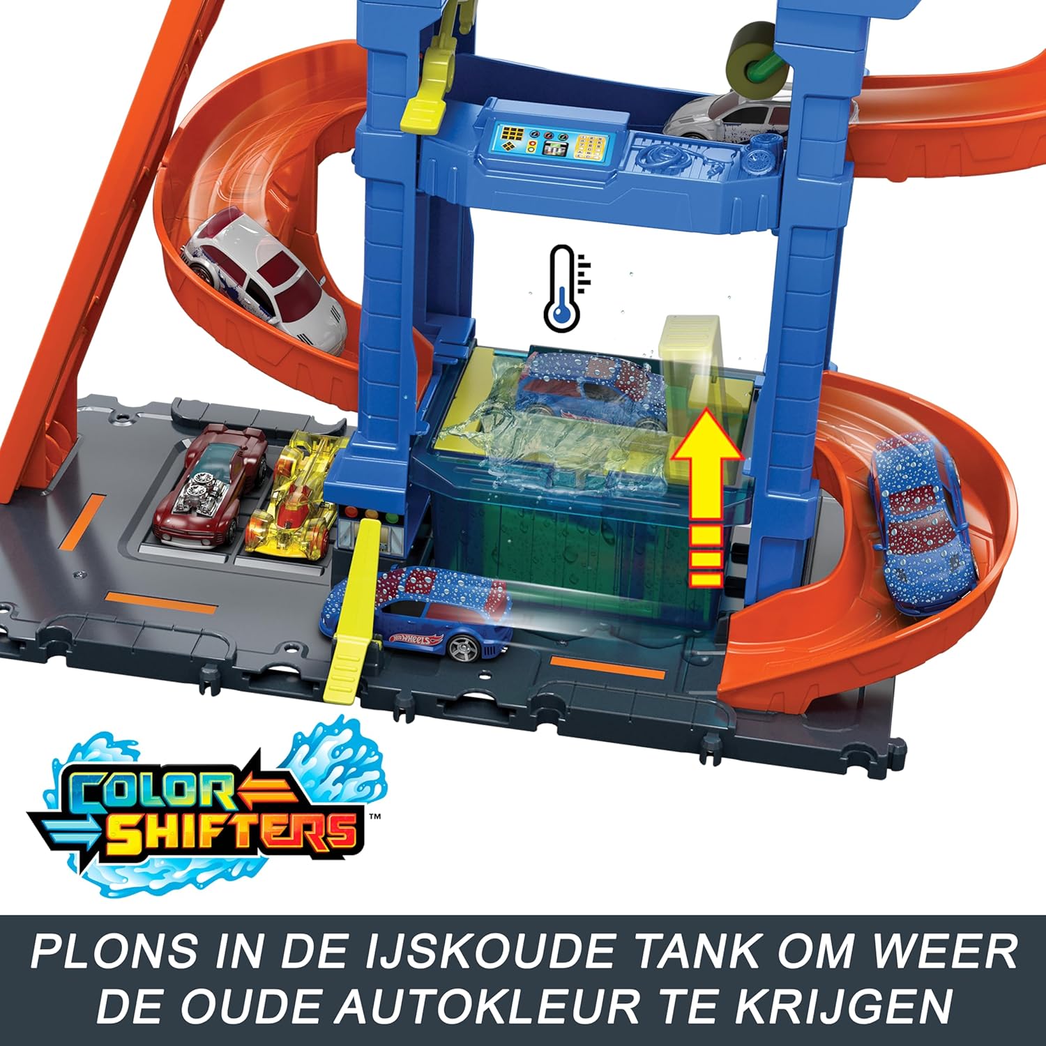 Hot Wheels City Tunnel Twist Car Wash & Color Shifters Vehicle in 1:64 Scale