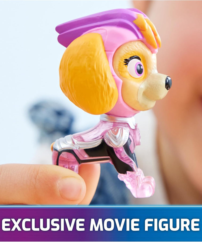 Paw Patrol Mighty Movie Skye Rescue Jet, Transforming Jet with Lights and Sounds, Action Figure, Projectile Launchers, Deluxe Kids Toy 3+