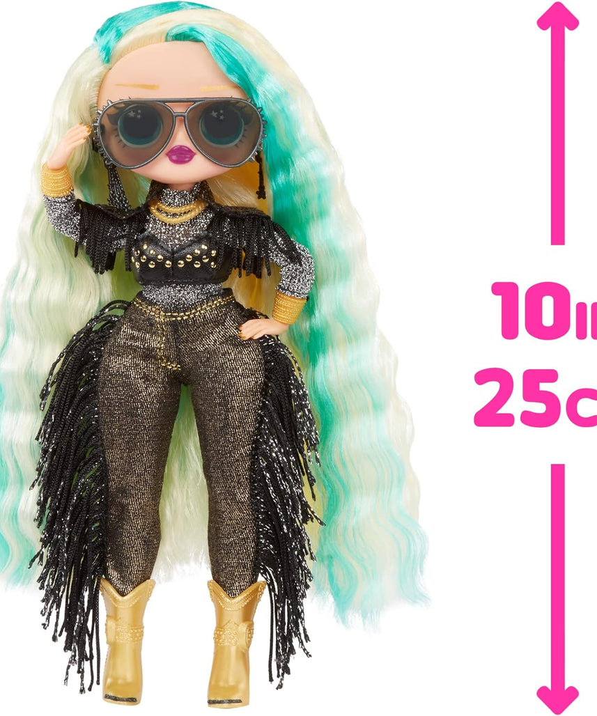 L.O.L. Surprise! O.M.G. Western Cutie Fashion Doll, 10-Inch Posable Doll with Removable Outfit, Cowgirl Hat, Boots, and Accessories, Gift for Girls Ages 4+