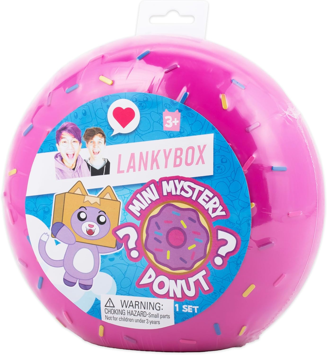 LankyBox Mini Mystery Donut Collectible Toy with 2 Mystery Figures, Mystery Squishy, Stickers, Official YouTube Channel Merch for Kids 3+