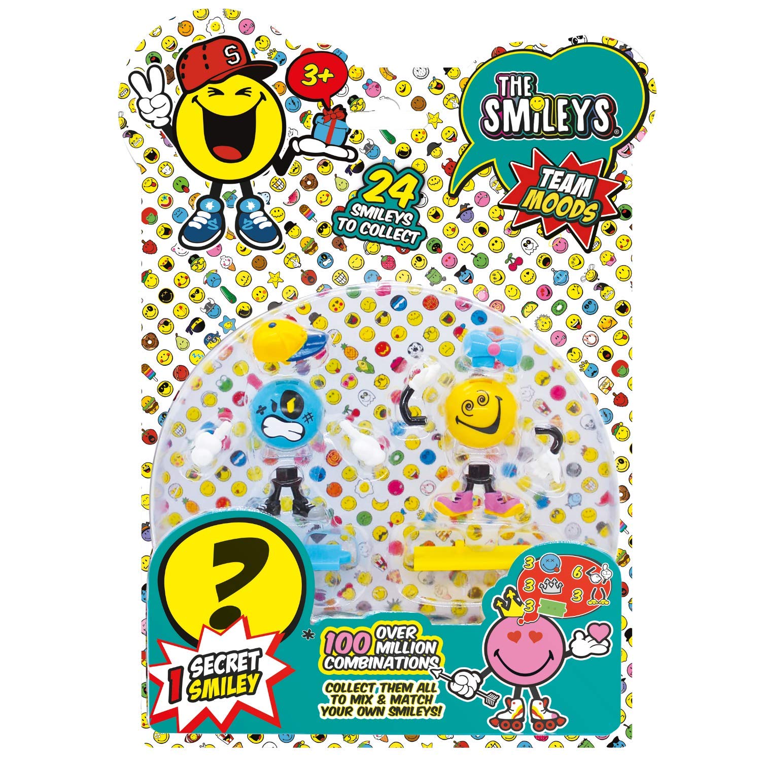 Splash Toys Smileys Characters Series 1 Figurines 3-Piece Pack, Collectible Themed Surprise Figures for Kids, 3Y+ Years