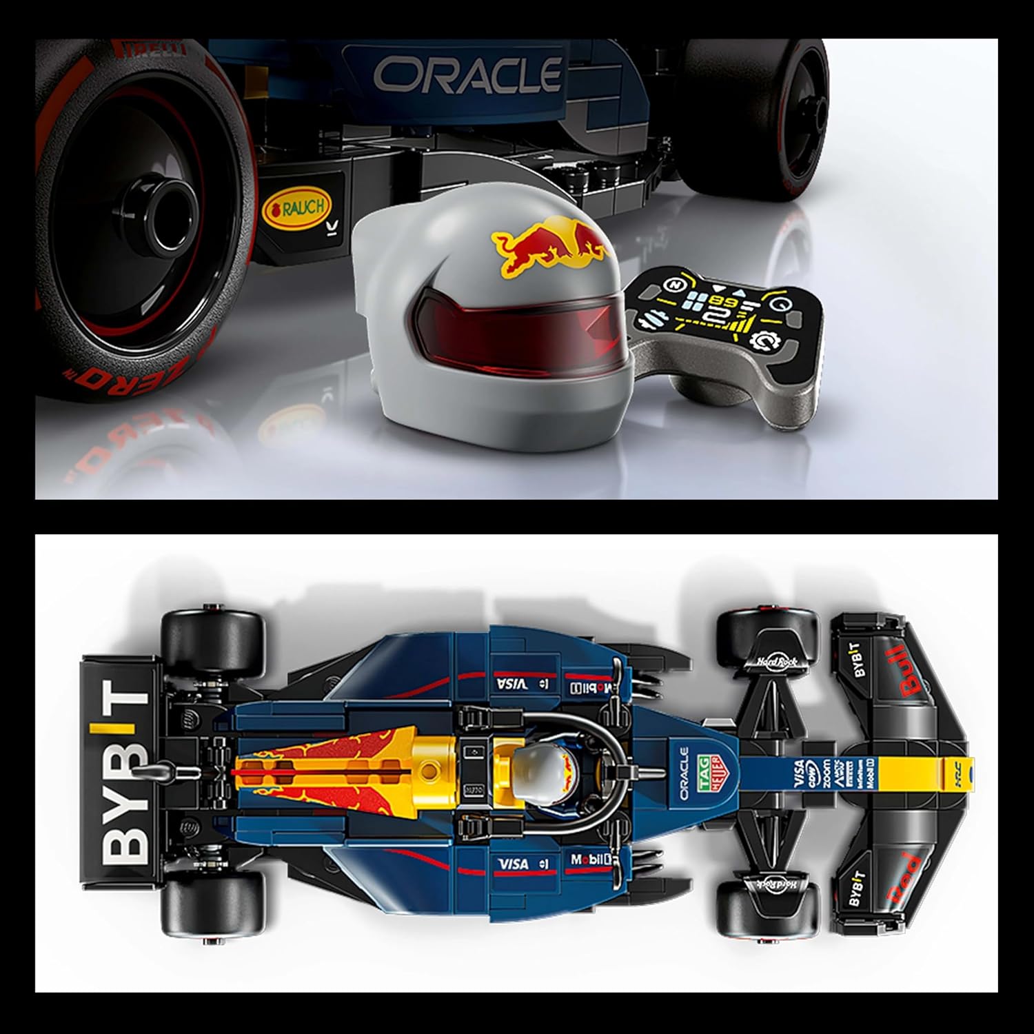 LEGO Speed Champions Oracle Red Bull Racing RB20 F1 Race Car Model with a Collectible Formula 1 Driver Minifigure - Display Set for Adult Motorsport & Racing Fans - Ramadan Gift Idea - 77243