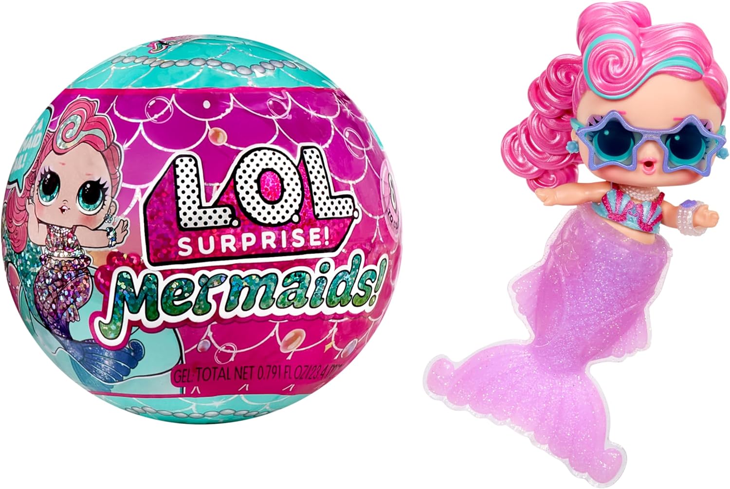 L.O.L. Surprise! Mermaids Tots, Color Change Tail, Make Your Own Mermaid Tail, 8 Collectible Dolls with Fashion Accessories, Creative Play for Kids Ages 4+