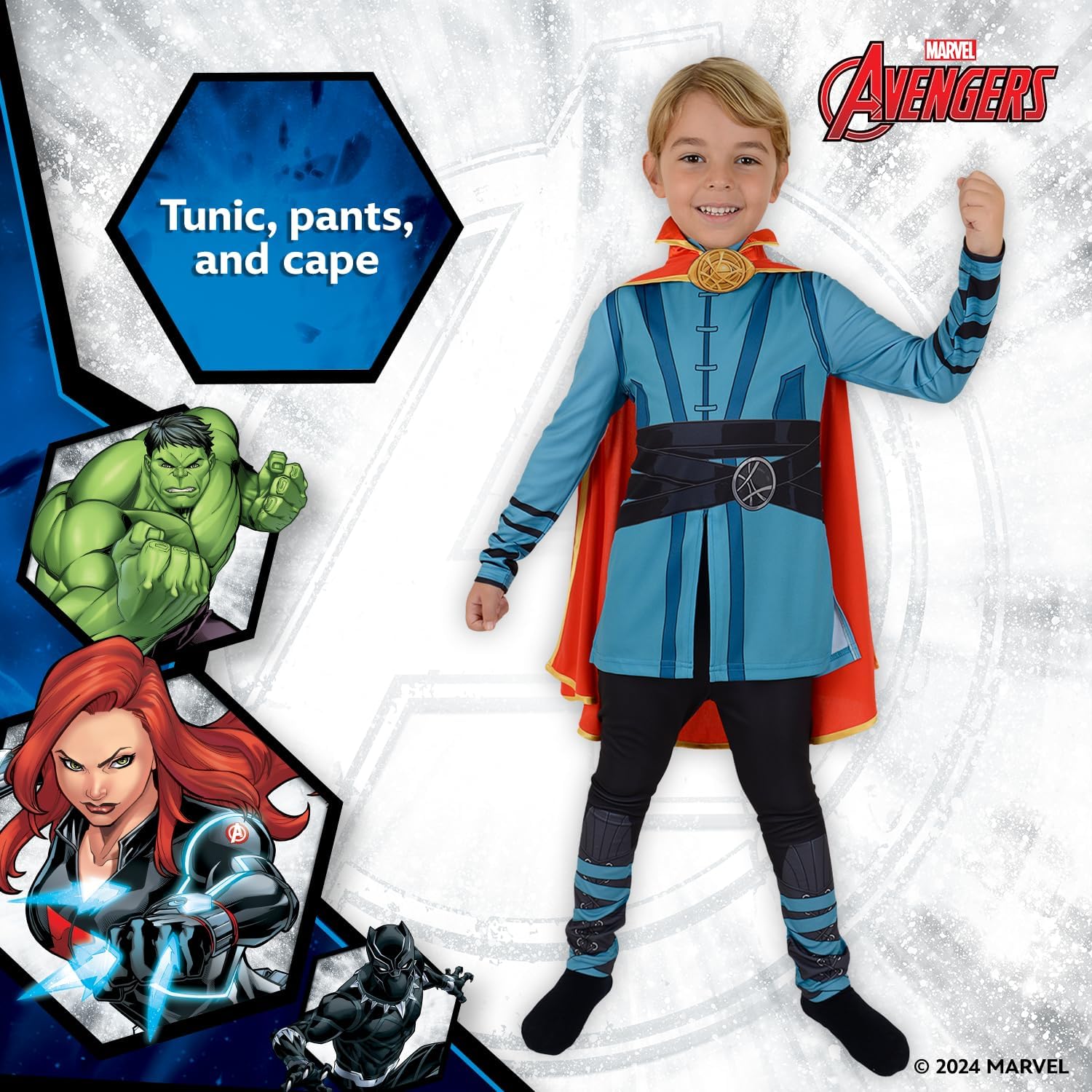 Party Centre Marvel Doctor Strange Classic Costume, Superhero Cosplay Costume for Kids, Small