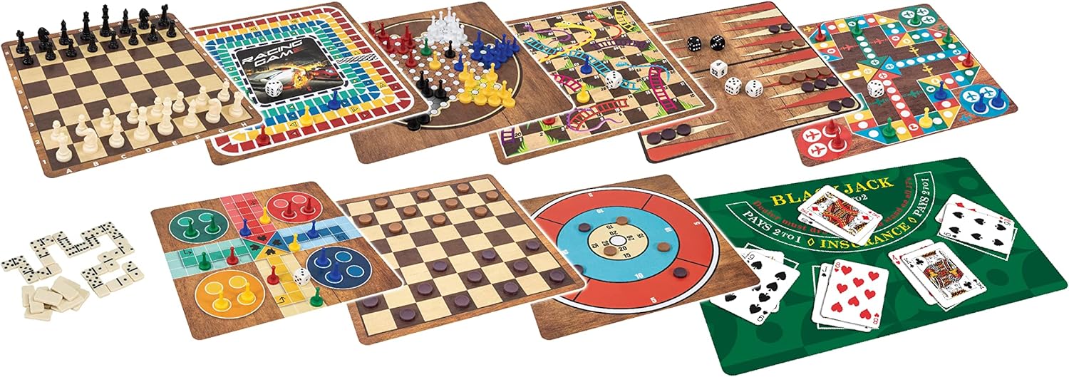 Ambassador Classic Games, 365 Games, 10 Double-Sided Boards, Ages 6+