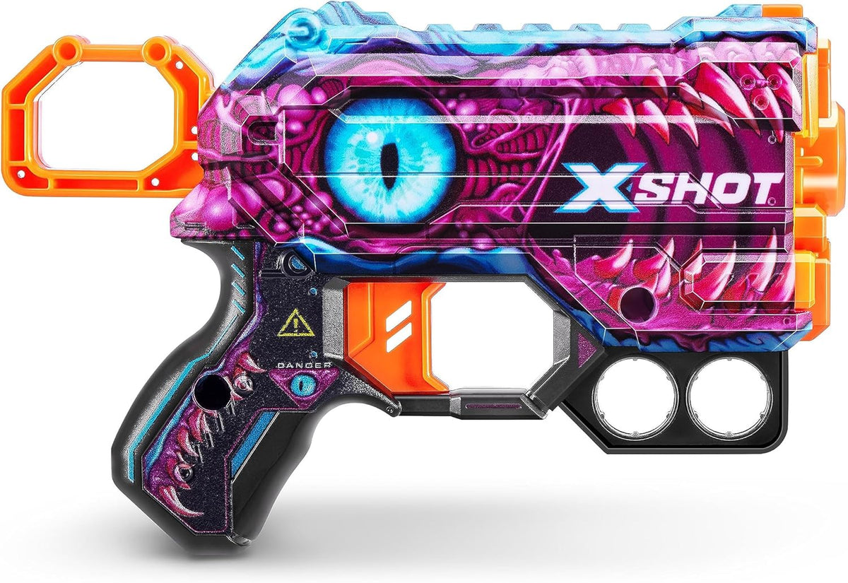 XShot Skins Griefer - Menace Enigma, Easy Reload, Fire Distances Upto 24m/ 80ft, Toy Foam Blaster & Guns, Includes 8 Darts, Dart Blaster with Storage, Toy Shooting Guns for Kids - 36515A