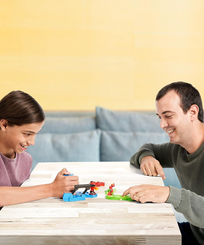 مجموعة ألعاب موس تويز أكيدو ليجندز أوف باورزتورم ميجا سترايك للتحكم مع لعبة اللكمة الأولية، شخصية فاير سترايك تشوكس تيربو الحصرية و4 قطع طاقة أساسية للأطفال من سن 6 سنوات فما فوق - مجموعات ألعاب