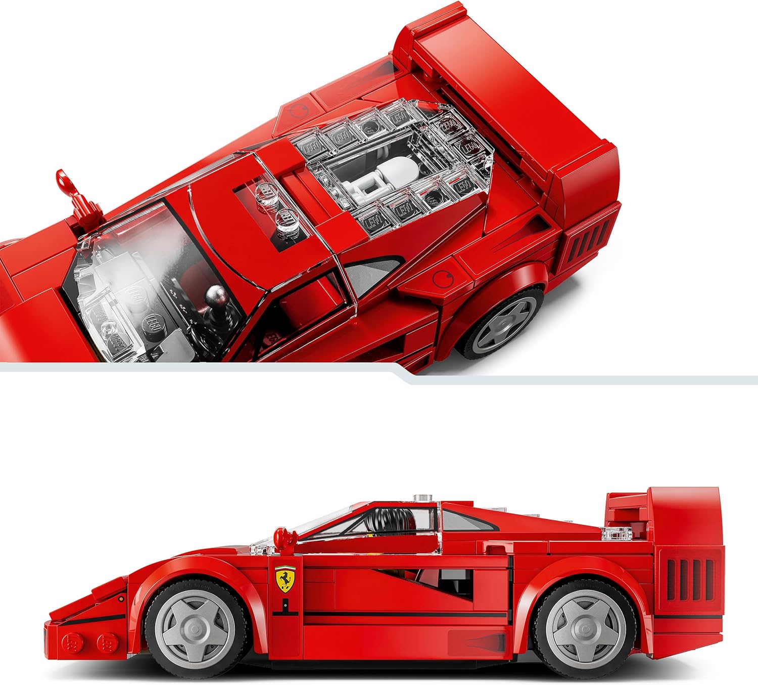 LEGO Speed Champions Ferrari F40 Supercar Buildable Vehicle, Toy Model Car for 9 Plus Year Old Boys and Girls, with Driver Minifigure, Kids' Bedroom Decoration, Gift Idea 76934