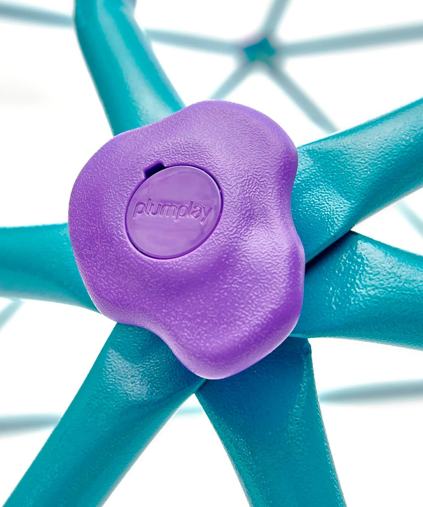 قبة معدنية للتسلق من Plum Phobos، سهلة التجميع في الفناء الخلفي ذات شكل هندسي مع سعة وزن 250 كجم، لعبة صالة ألعاب رياضية خارجية مناسبة للأطفال من الأولاد والبنات من سن 3 سنوات فما فوق