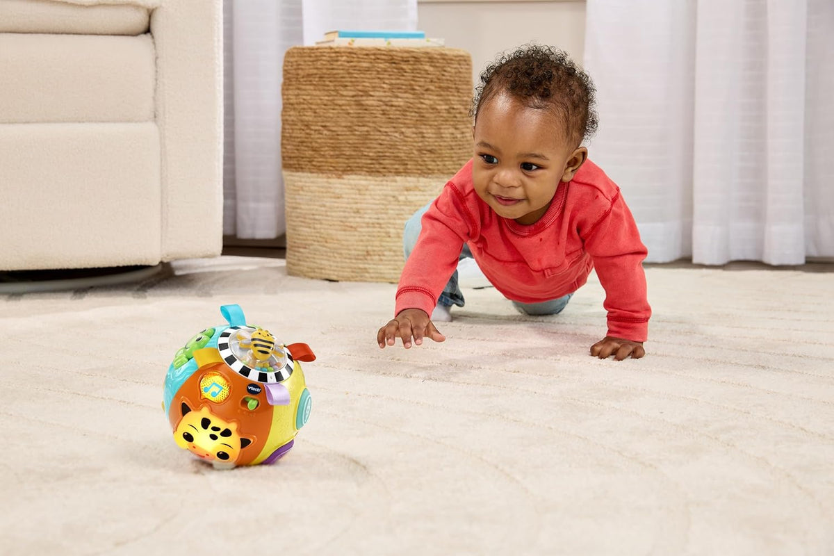 VTech Animal Discoveries Ball Interactive Learning Toy with Lights Music Textures and Shapes for Babies