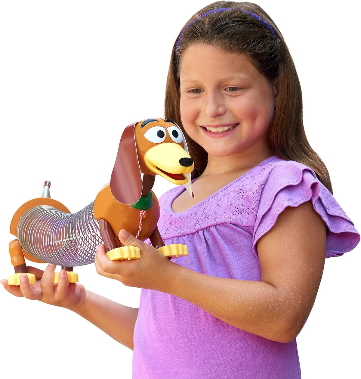 Just Play Disney Pixar Toy Story Slinky Dog Pull Toy, Classic Walking Spring Dog with Stretchable Body and Pull Leash for Toddlers, Ages 18+ Months
