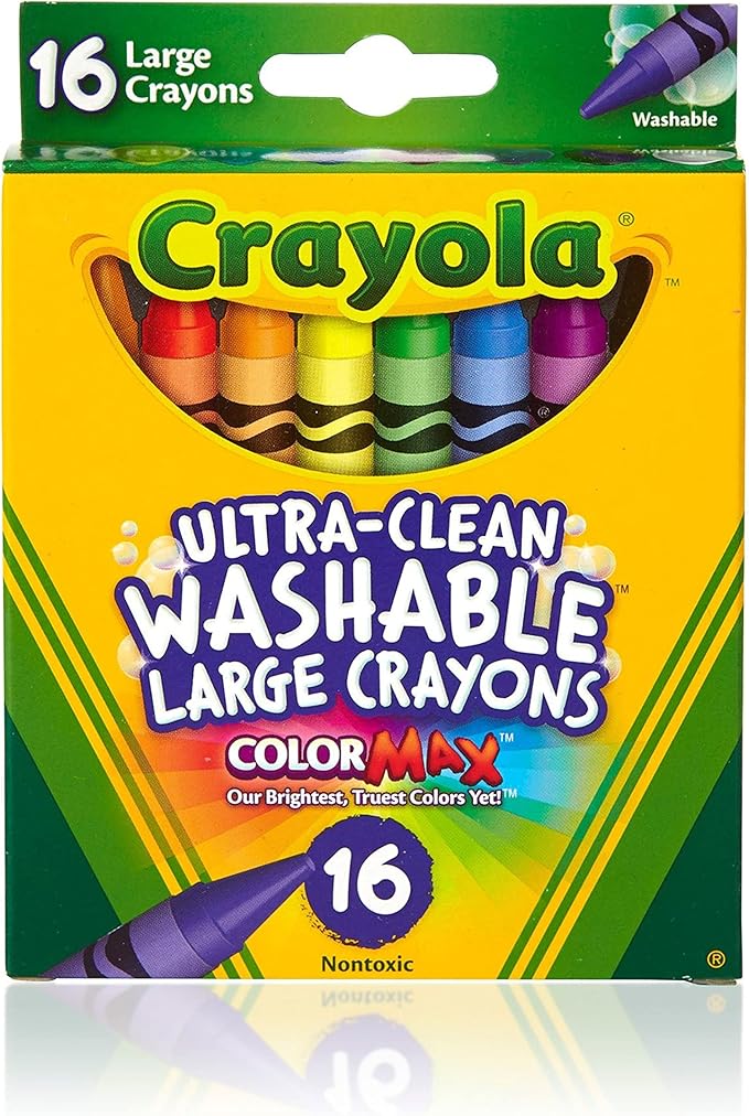 Crayola Ultra Clean Washable Large Crayons, Multi-Colour, Cy52-3281
