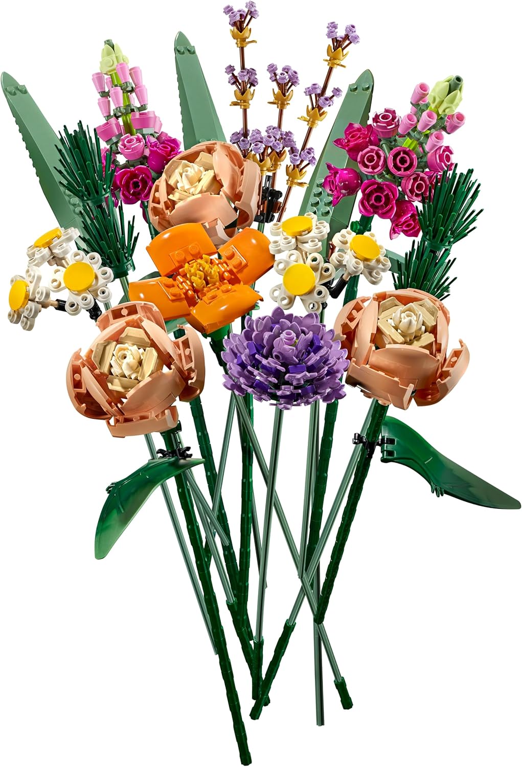 LEGO Botanicals Flower Bouquet - Artificial Flowers Set for Adults incl. Roses, Snapdragons, Poppies, Asters & Daisies - Ramadan Gift Idea for Women and Men - Botanical Collection - 10280