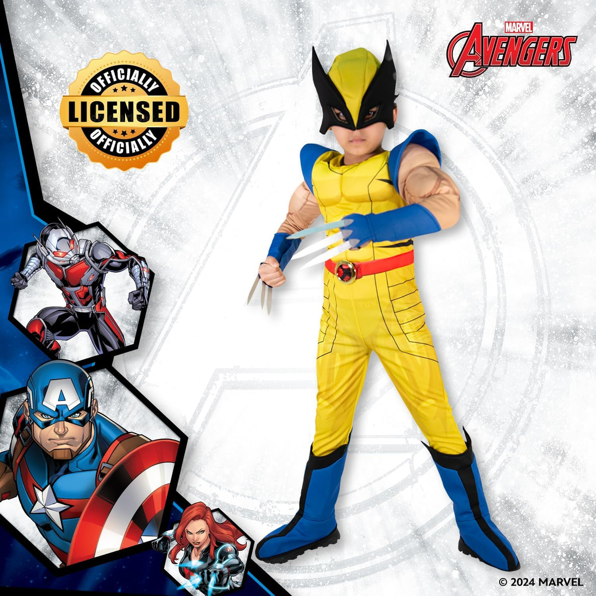 Party Centre Marvel Avengers X-Men Wolverine Classic Costume, 3-4 years