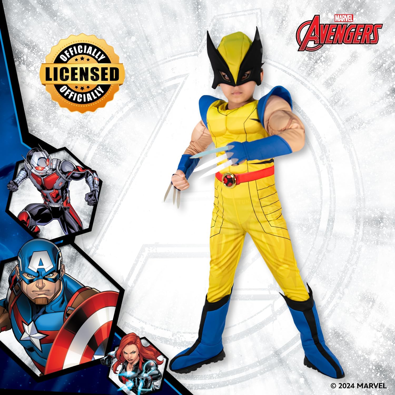 Party Centre Marvel Avengers X-Men Wolverine Classic Costume, 7-8 years