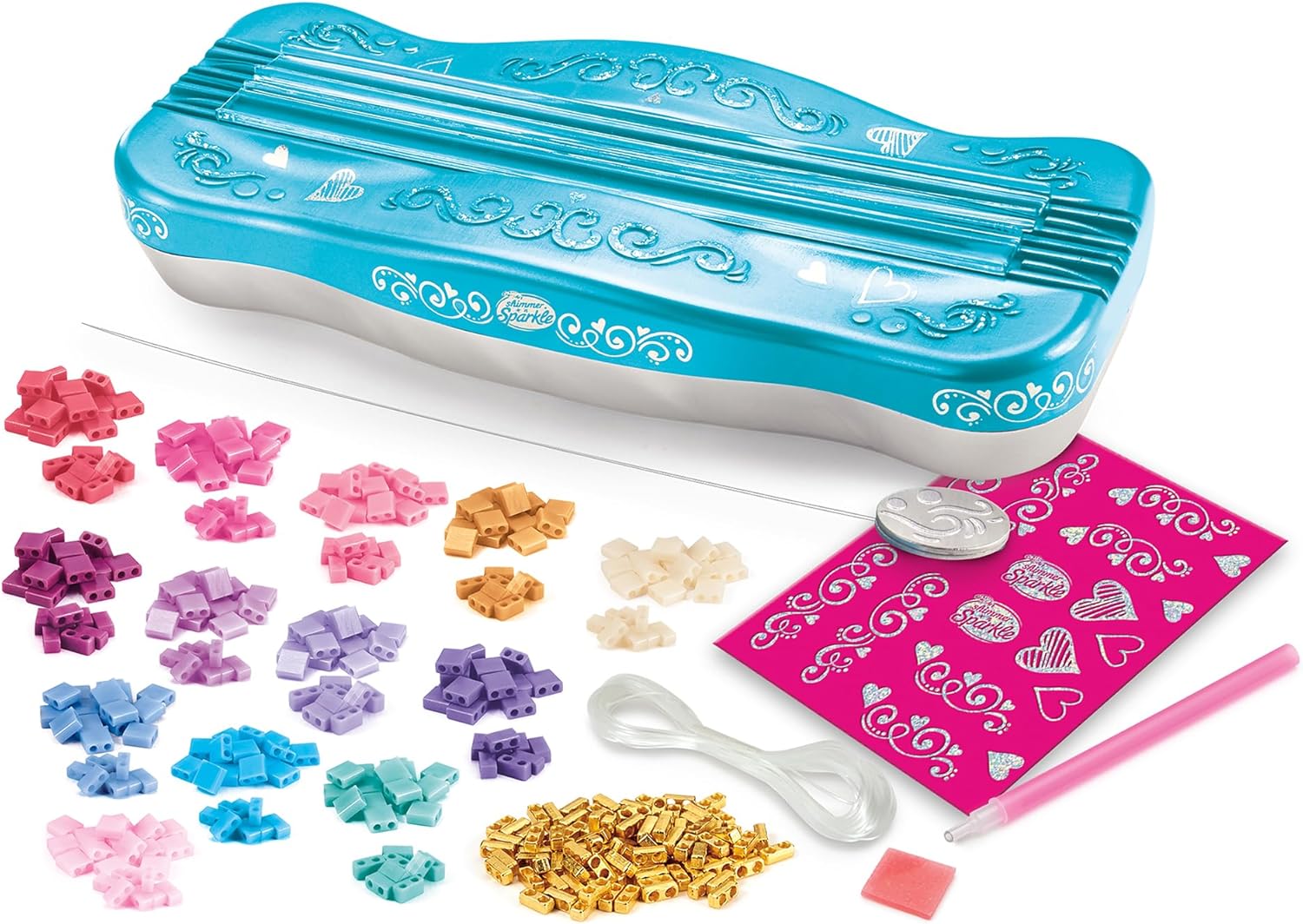 CRA-Z-ART Shimmer N Sparkle Fashion Bead Jewellery Studio Bracelet Maker Make your own tila bead jewellery Make your own friendship bracelets Jewellery Making Kit For girls aged 8 and Over