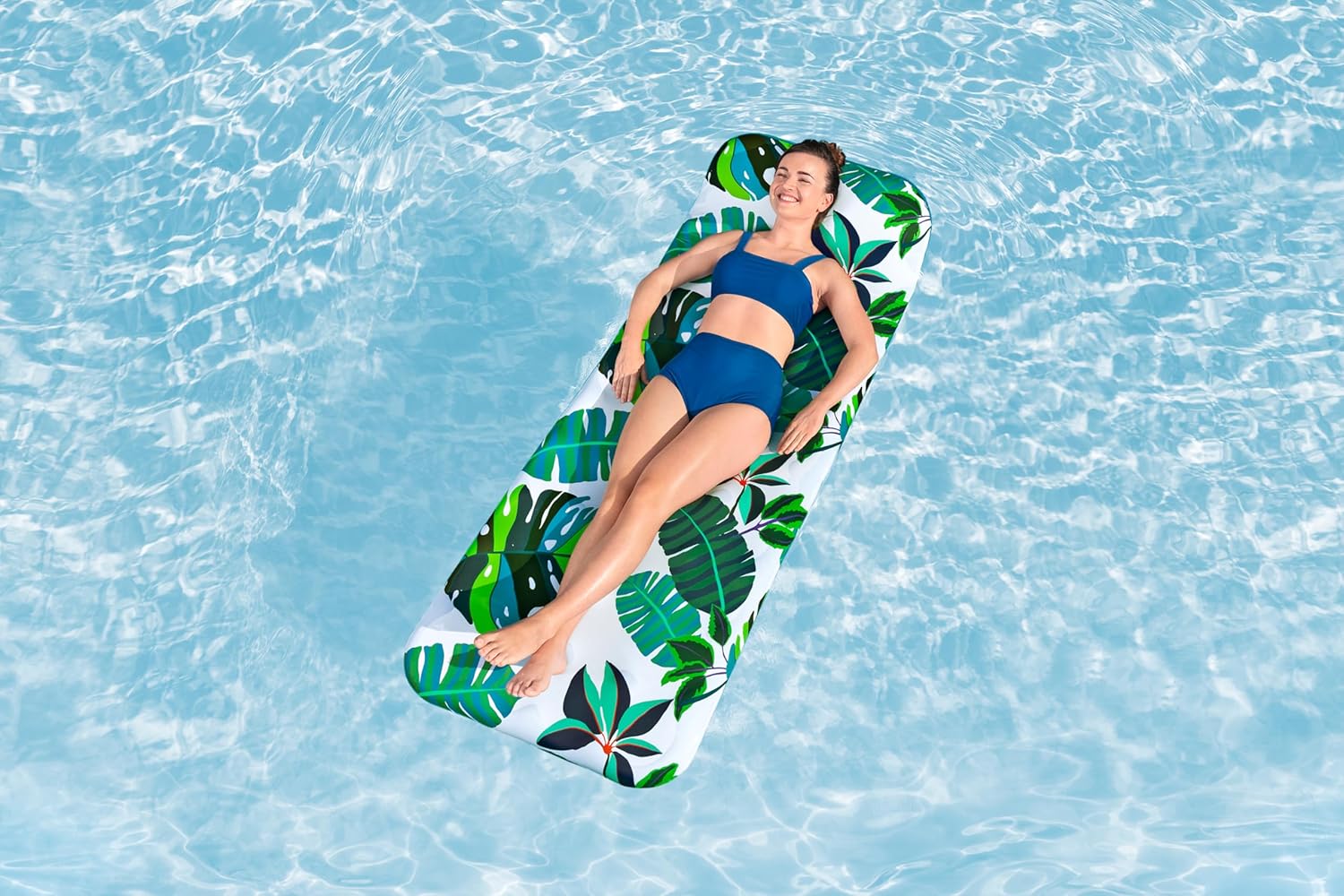 Bestway Airmat Blissful Drifter Fabric Floating Mat 183x73cm, Outdoor & Indoor Relaxation & Play, Luxury Lounges & Floats