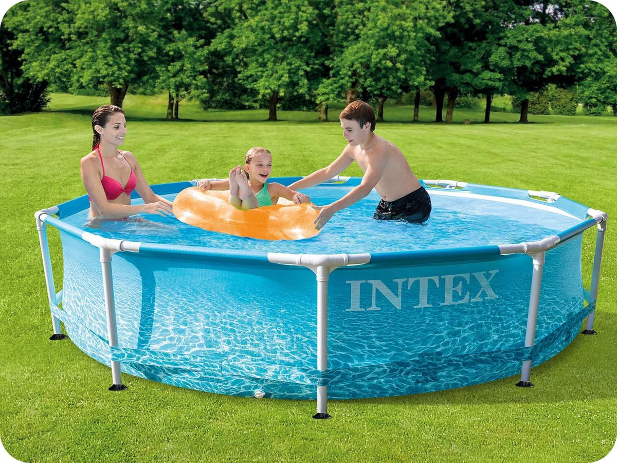 Intex 10 Ft X 30-Inch Beachside Metal Frame Pool Set