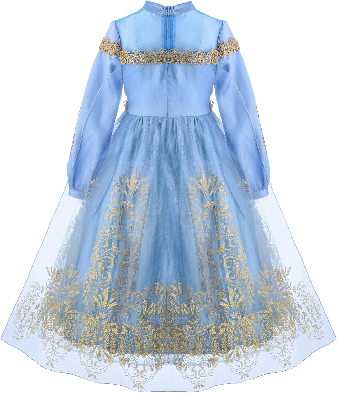 Party Centre - Disney Golden Princess Cinderella Prestige Dress Up Costume with Headpiece, Medium (7-8 Years)