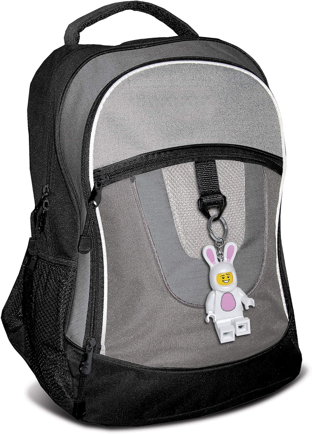 Lego IQ Minifigures Light Easter Bunny Suit Guy Keychain, 7.6 cm Tall