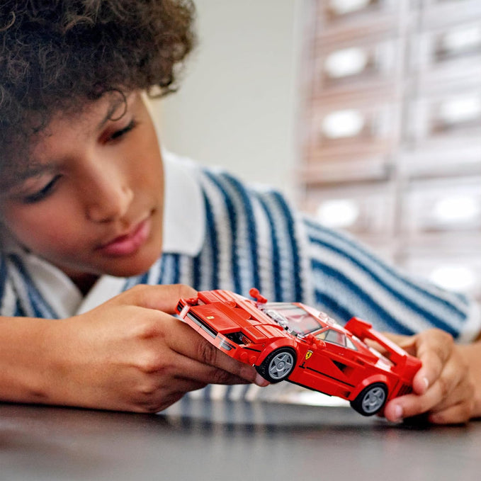 LEGO Speed Champions Ferrari F40 Supercar Buildable Vehicle, Toy Model Car for 9 Plus Year Old Boys and Girls, with Driver Minifigure, Kids' Bedroom Decoration, Gift Idea 76934