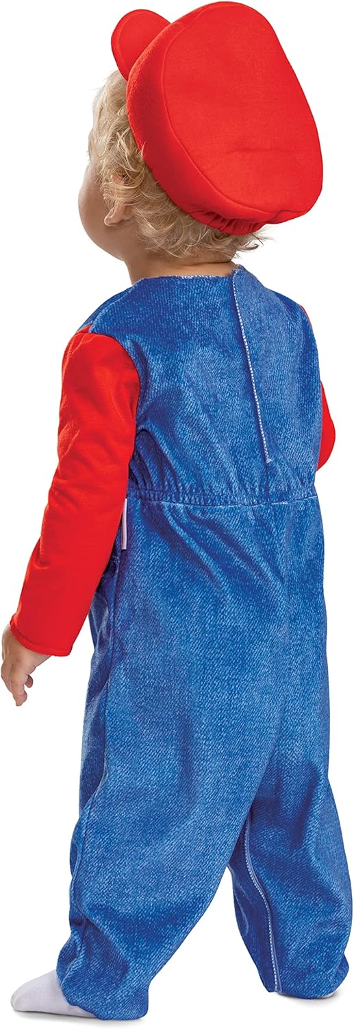 Disguise Unisex Baby Infant Mario Costume, Official Super Mario Bros Outfit for Babies Infant and Toddler Costumes (pack of 1)