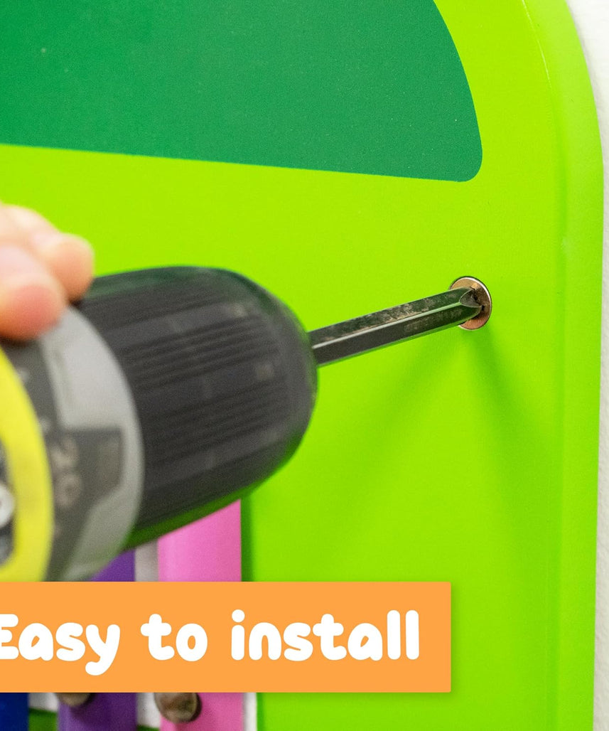 لوحة أنشطة التمساح الكبيرة من فيجا، لعبة حائط خشبية مونتيسوري 5 في 1، لوحة تعلم حسية لتنمية المهارات العقلية والحركية، لعبة تعليمية صديقة للبيئة، للأولاد والبنات من عمر 18 شهرًا فما فوق