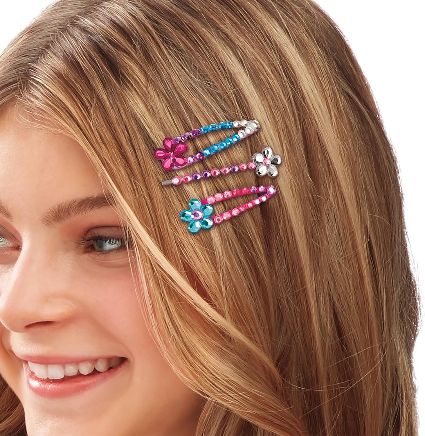 Shimmer N Sparkle Sparkling Headbands & Hair Charms Craft Kit, DIY Beaded Headband Making Kit, Make 10 Glam Designs, Fun Playset for Girls, Includes Gems, Beads, Barrettes & Pins, Age 6+ Year -65595