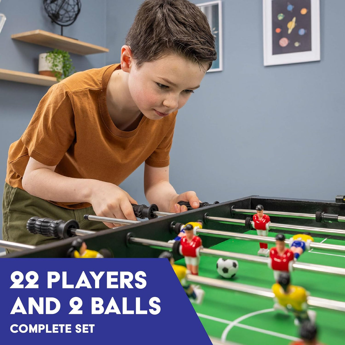 Powerplay 3ft Folding Football Table Game, Mini Table Football for Kids and Adults, Compact Foosball Table, Portable Design with Easy Storage, Indoor Game Table for Boys and Girls 5 Years+