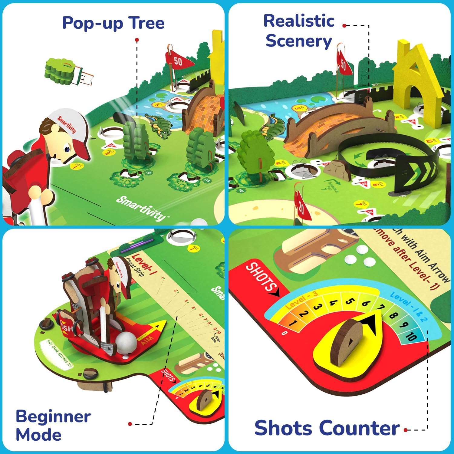 Smartivity DIY Mini Golf - Tabletop Game for Kids 6-12 Years Old | Birthday Gifts for Boys & Girls | Toy for Boys and Girls 6,7,8,9,10,11,12,13,12 Years
