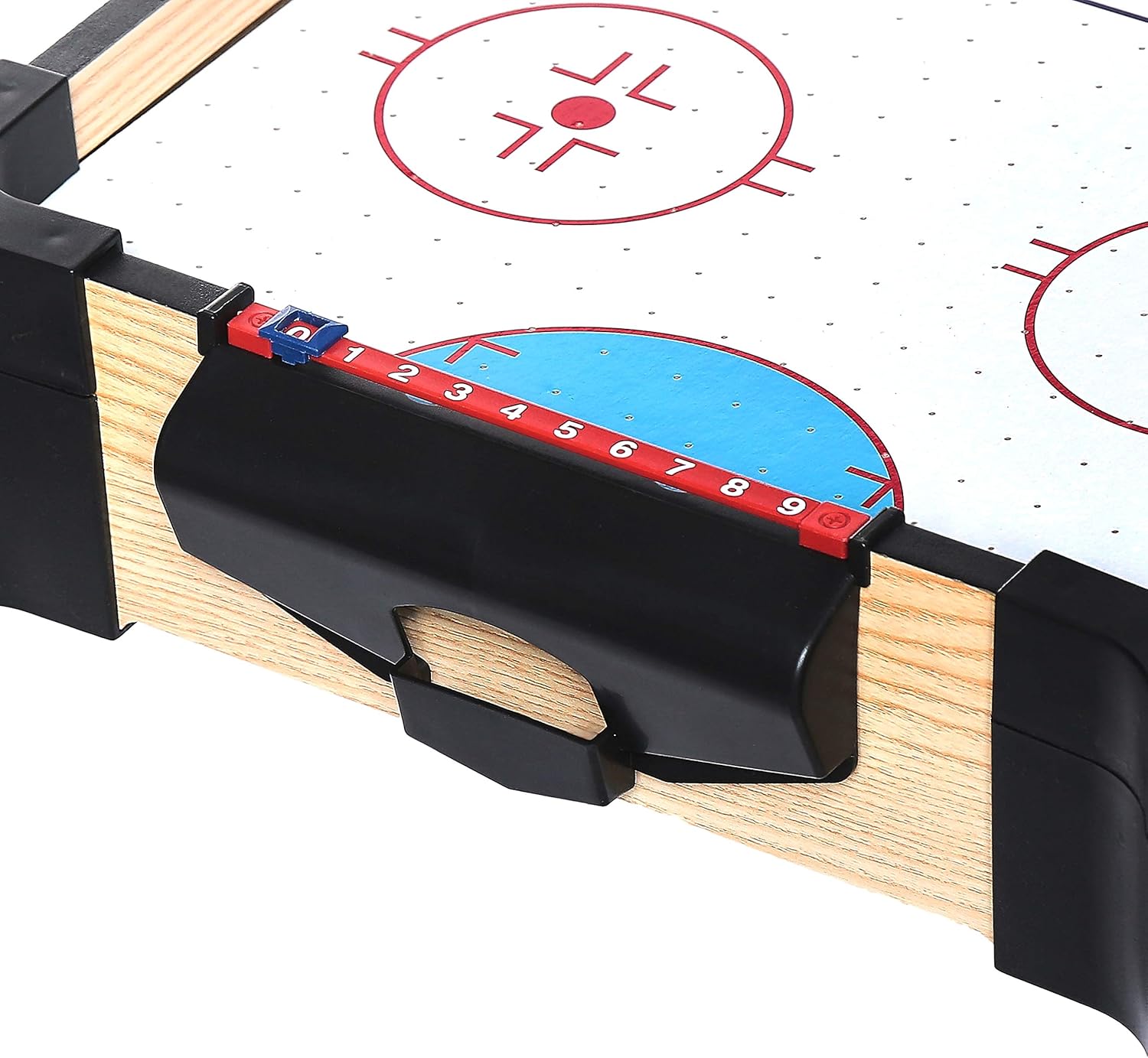 Ambassador 27 Inch Wood Tabletop Air Hockey Game with Legs for Kids 6+ Years, 2 Player Arcade Style Air Hockey Table