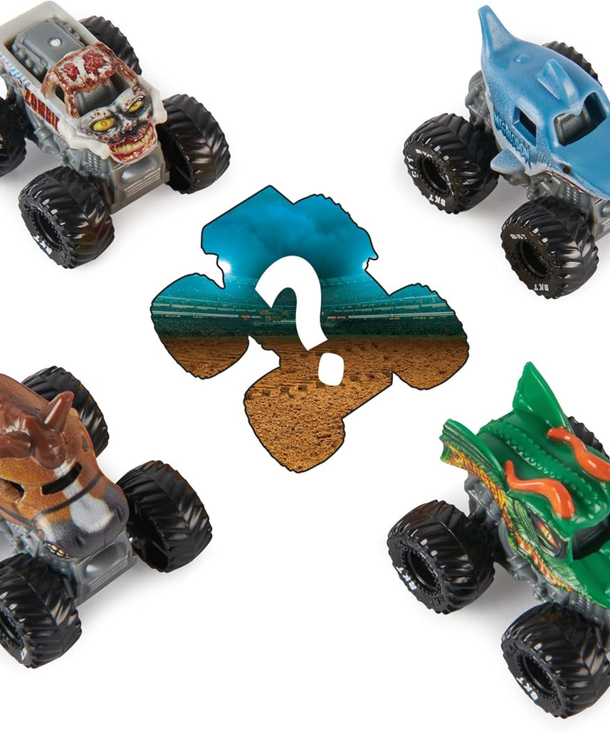مجموعة من 5 مركبات مونستر جام صغيرة الحجم، شاحنات مصبوبة، ألعاب قابلة للتجميع للأطفال من سن 3 سنوات فما فوق