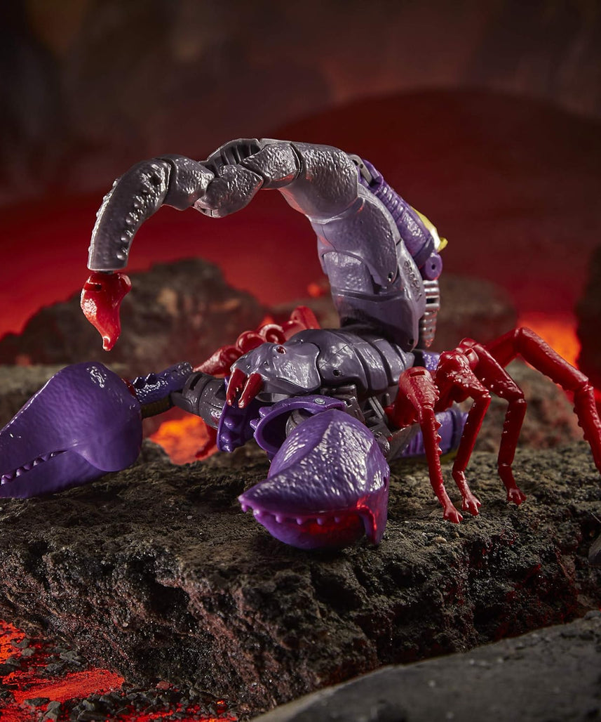 ترانسفورمرز: حرب الأجيال لمملكة سايبرترون، سكوربونوك، شخصية أكشن فاخرة، لعبة بريديكون من بيست وورز، وضع العقرب، صاروخ ضخم، طائرة سايبر بي بدون طيار، قابلة للتجميع للأطفال من سن 8 سنوات فما فوق