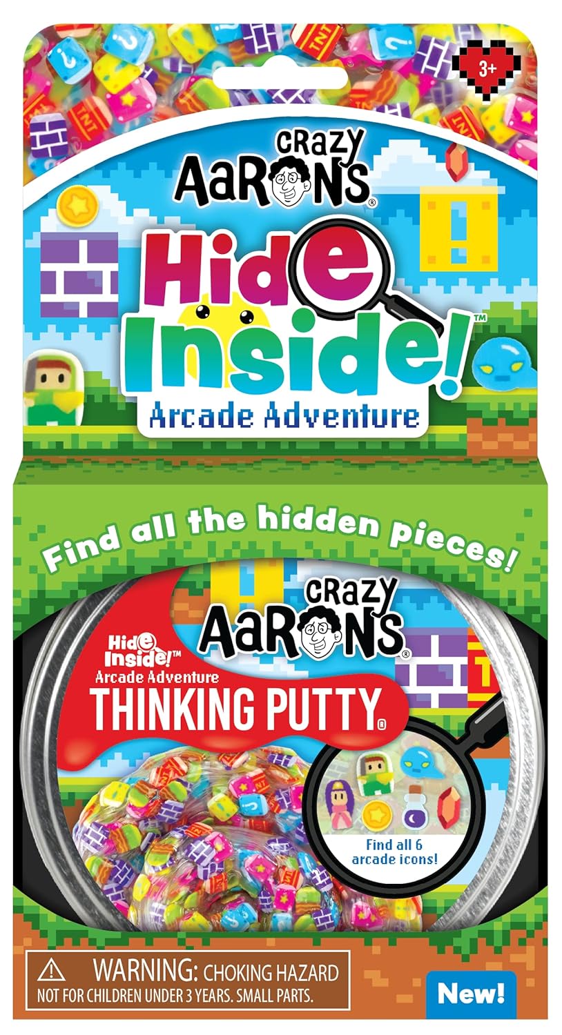 Crazy Aaron's Hide Inside Arcade Adventure, UK Safe, Sensory Puzzle Game with 6 Hidden Character and Treasure Pieces
