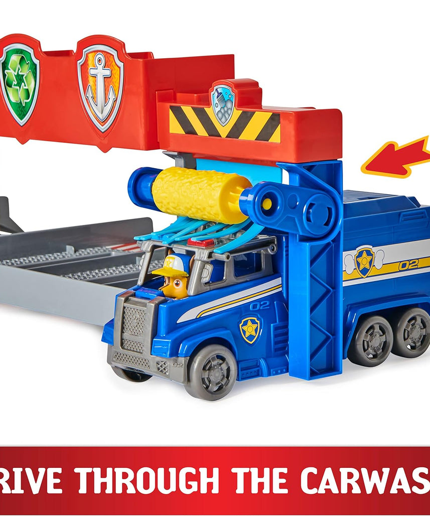 مجموعة ألعاب باو باترول شاحنة كبيرة للجراء، مقر الإنقاذ على الطريق السريع، مع أضواء وأصوات، بعرض 91.4 سم، تتضمن شخصية مطاردة ومركبة كبيرة، مجموعة ألعاب حركة للأطفال من سن 3 سنوات فما فوق
