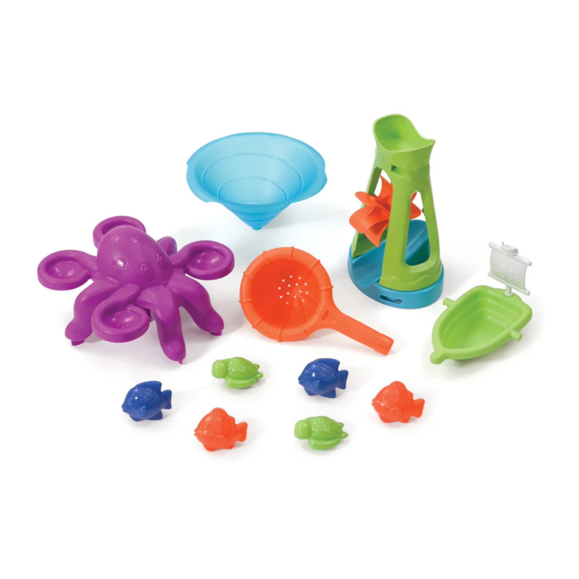 طاولة الماء Wild Whirlpool من Step2، طاولة ماء للعب داخلية وخارجية مع ملحقات مكونة من 10 قطع تتضمن قاربًا وكائنات بحرية ومركز ألعاب وأنشطة STEM، مناسبة للأولاد والبنات من عمر سنة فما فوق