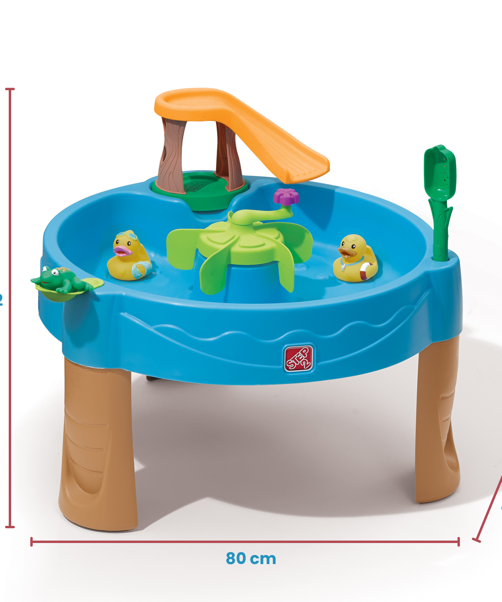 طاولة مياه بركة البط من ستيب 2، طاولة مياه للعب داخلية وخارجية مع ملحقات مكونة من 6 قطع تتضمن البط والضفدع، ومركز ألعاب وأنشطة STEM، مناسبة للأطفال من الأولاد والبنات من سن 1.5 سنة فما فوق