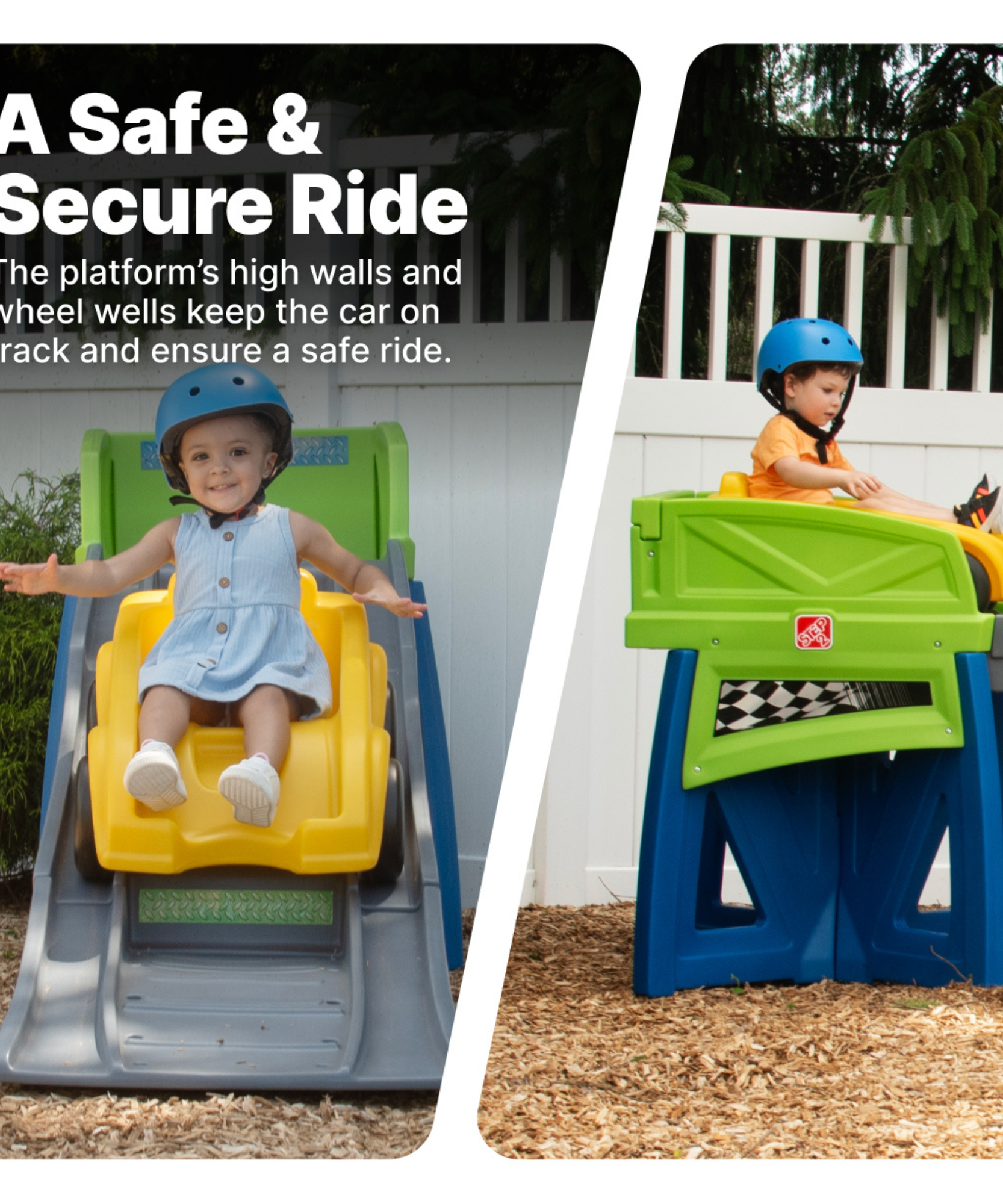 لعبة ستيب 2 إكستريم كوستر، 9 أقدام للاستخدام الداخلي والخارجي مع سيارة كوستر، سعة وزن 36 كجم، لعبة دفع للركوب، سيارة واحدة مع مقابض تثبيت ومسند للقدم، مناسبة للأولاد والبنات من سن 3 سنوات فما فوق