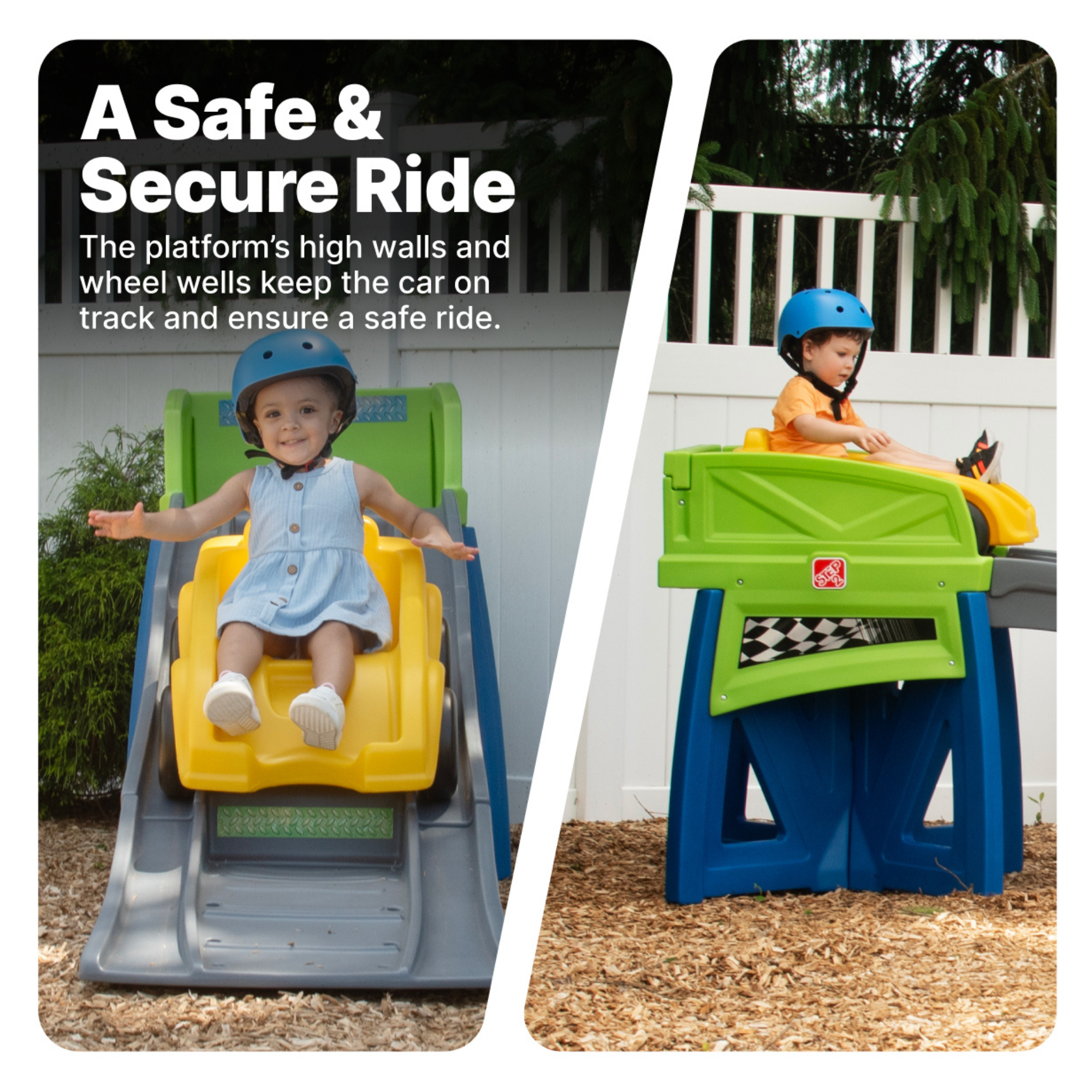 لعبة ستيب 2 إكستريم كوستر، 9 أقدام للاستخدام الداخلي والخارجي مع سيارة كوستر، سعة وزن 36 كجم، لعبة دفع للركوب، سيارة واحدة مع مقابض تثبيت ومسند للقدم، مناسبة للأولاد والبنات من سن 3 سنوات فما فوق