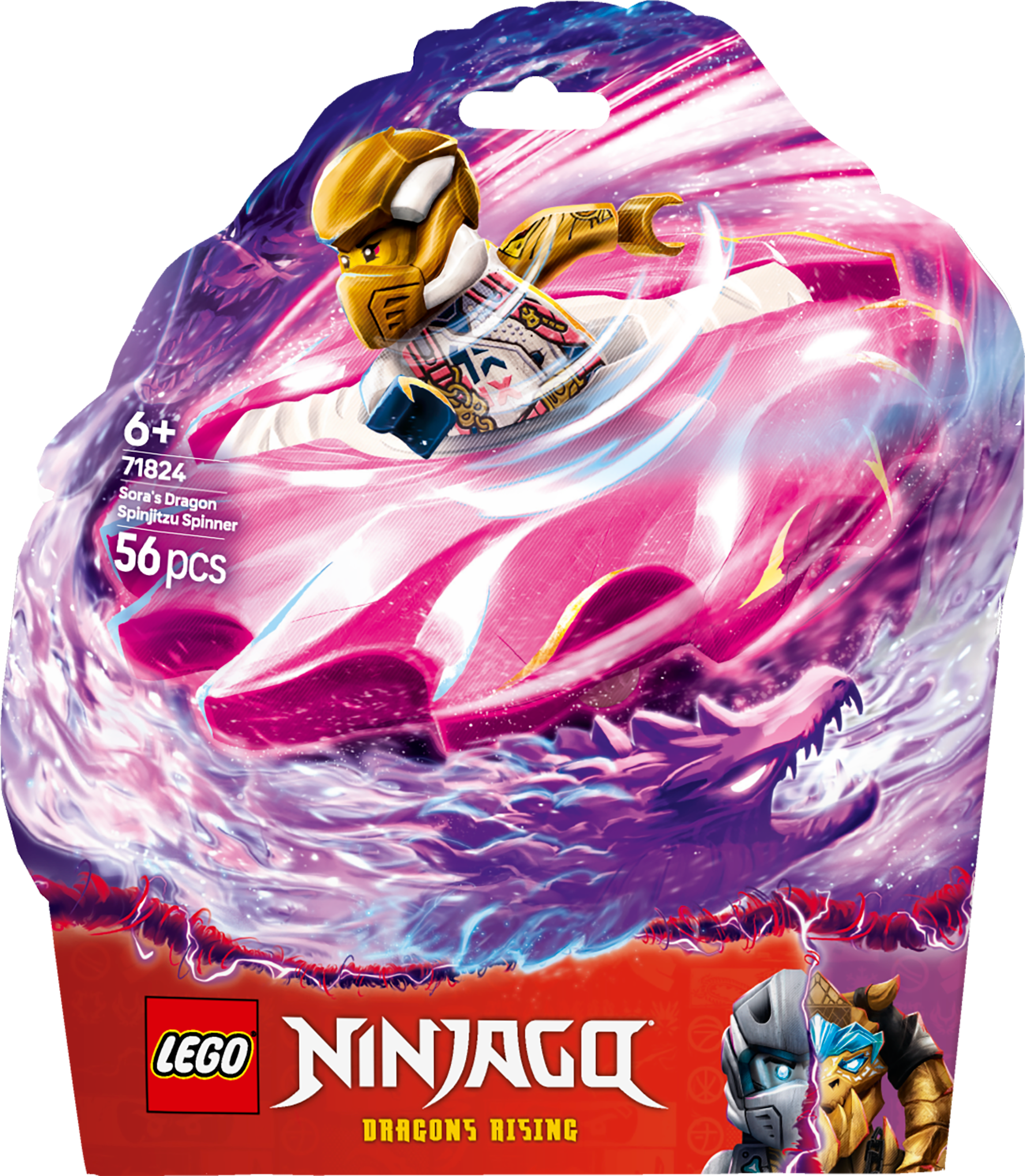 LEGO Ninjago 71824 Sora’s Dragon Spinjitzu Spinner Action Toy for Kids 6+ Boys, Spinjitzu Launcher + Minifigures